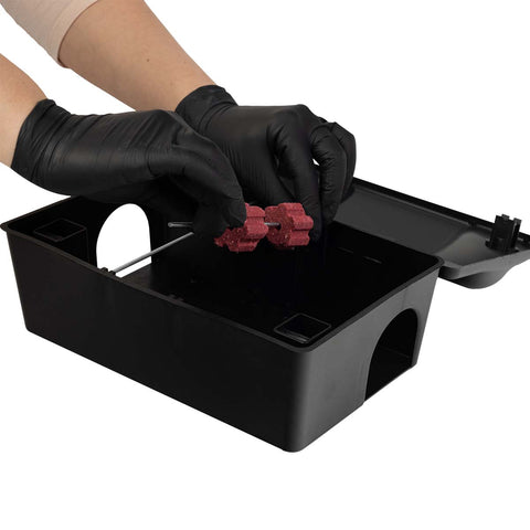 Multibox Köderstation für Mäuse und Ratten - SET mit Warnaufkleber